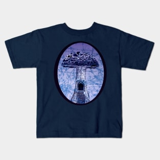 Mushroom Batik Style Fantasy Doorway Kids T-Shirt